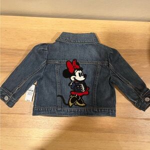 NWT Baby Gap Denim Jacket Minnie Mouse Disney 12-18M